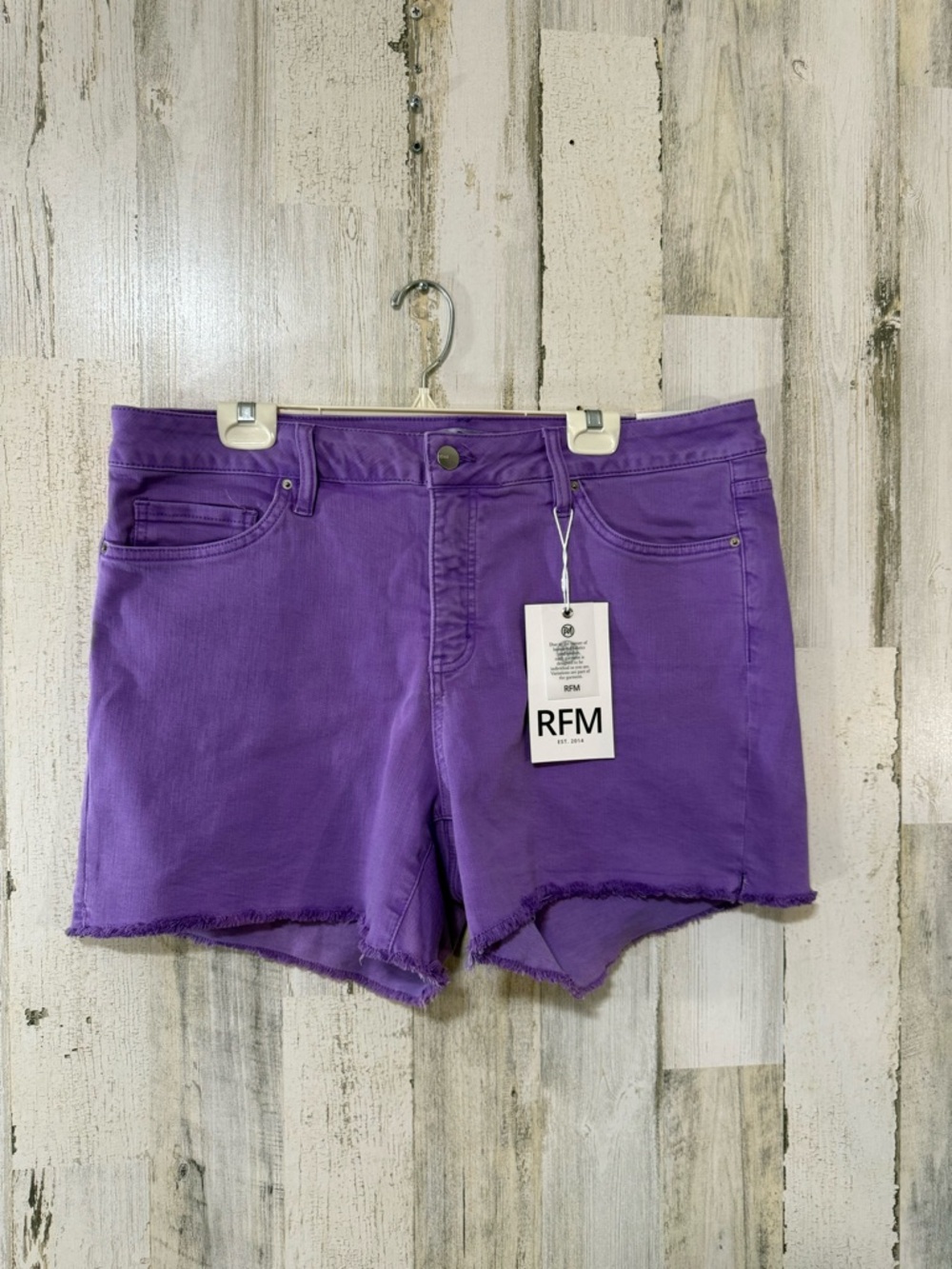 Women's Purple Denim Cutoff Shorts with Raw Hem